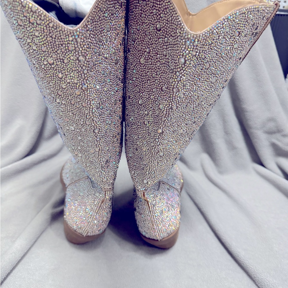 Betsey Johnson Rhinestone Heeled Boots